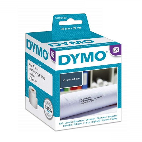 DYMO LW 99012 Geniş Adres Etiketi 89mm x 36mm 520 Etiket/Paket