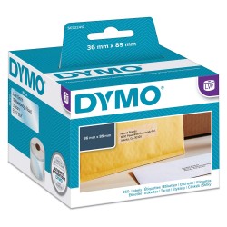 DYMO LW 99013 Şeffaf Geniş Adres Etiketi  89mm x 36mm 260 Etiket/Paket