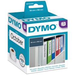 DYMO LW 99019 Geniş Klasör Sırt Etiketi 190mm x 59mm 110 Etiket/Paket